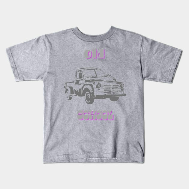 Old school truck Kids T-Shirt by Rickido